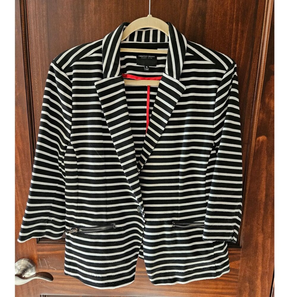 Christian Siriano Striped Jacket